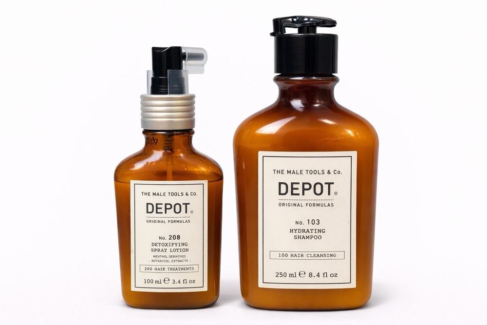 Depot No.103 Hydrating Shampoo 8.4oz + No.208 Detoxifying Spray Lotion 3.4oz Set